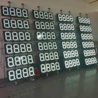Papan Tanda Totem Pylon Iklan SPBU, Bahan Bakar Diesel, Minyak, Gas, Bensin, Layar Panel Tampilan Harga Bensin LED.