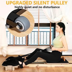 YoPiFit PRR-01 <span class=keywords><strong>Reformer</strong></span> de <span class=keywords><strong>Pilates</strong></span> Portátil de Madera, Cama Plegable para Entrenamiento de Core, Equipo de Fitness para el Hogar, Caja de Yoga para Uso en Estudio Corporal - Product Image 6