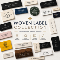Étiquettes tissées personnalisées en coton damassé avec logo pour marques de vêtements – Affichage du logo sur les étiquettes de vêtements pour usines