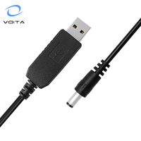 USB pengisian daya cepat, jaket PVC untuk komputer, pengisian daya USB 5V ke 12V DC, kabel Boost USB 2.0/3.0 konektor tembaga murni
