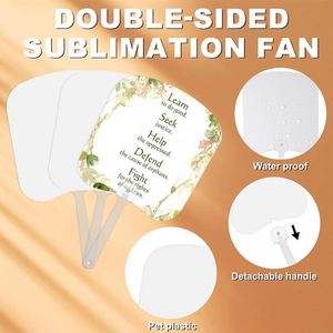 Envío Rápido 30% de Descuento en Verano Abanicos Personalizables de PET Trenzado de Doble Cara para Sublimación, Ideales para Promoción Empresarial y Uso en Oficina - Product Image 5