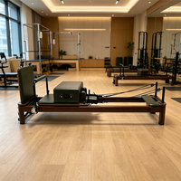 Liva LW-MA Machine de Pilates Reformer Durable et Réglable, Cadre en Aluminium Pliable, Table de Yoga Écologique, Coffret en Bois, Équilibre Corporel