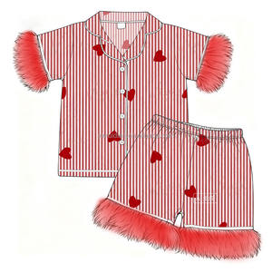 <span class=keywords><strong>Pijamas</strong></span> de Verano 2026 para Mujer, Talla Grande, Transpirables, de Seda, Leche/Bambú/Seda/Algodón, Tejido de Punto, Estampado Personalizado, para el Dí<span class=keywords><strong>a</strong></span> de San Valentín - Product Image 6