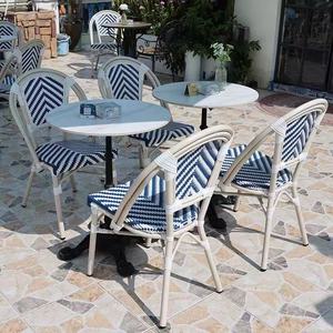 Chaise en rotin à prix réduit, mobilier d'extérieur pour restaurant, bar, café, ensemble de chaises et table de bistrot <span class=keywords><strong>parisien</strong></span> - Product Image 2