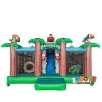 Aire de jeux gonflable multi-joueurs AP142 Jungle Gorilla, château gonflable