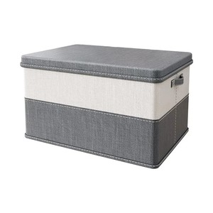 Multi-Purpose Organizador Linho Tecido Cestas De Roupas Cestos De Armazenamento De Cubo Dobrável Lavável Grandes Recipientes De Armazenamento Com Tampas - Product Image 1