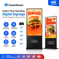 Pantalla Digital Interactiva Inteligente de 43, 49, 55 y 65 Pulgadas, 4K, a Todo Color, con Soporte de Pie para Negocios, Pantalla Táctil LCD para Interiores