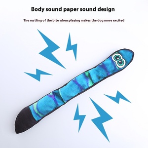 环保麂皮毛绒蛇玩具耐用材料比比吠叫狗玩具大眼睛吱吱宠物用品 - Product Image 4