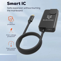 Sarafox 5 en 1 USB-C 3,5 mm Audio avec réseau RJ45 1000 Mbps Chargeur rapide PD 100 W pour iPad série iPad Pro 2024