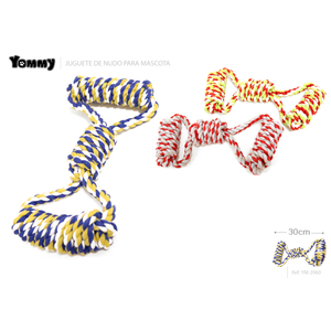 Juguete Masticable para Mascotas de Cuerda de Algodón con Nudo de Ratón de 8 Caracteres, 30 cm - Product Image 1