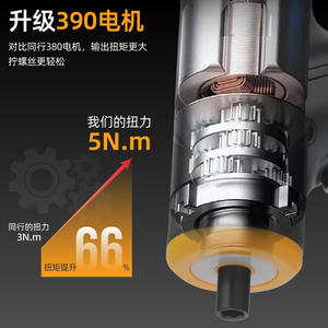 Tournevis électrique DIY 5 Nm 2700 tr/min, à batterie, poignée pistolet, lithium-ion, kit d'outils de réparation domestique - Product Image 3