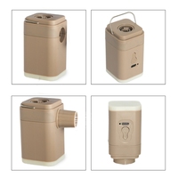 Pompe à air électrique portable marron clair, directement de l'usine, pour matelas gonflables, échantillons disponibles