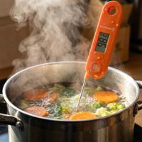 Thermomètre alimentaire numérique pliable à lecture instantanée, étanche IP67, sonde 304 pour la détection de la température de la viande et du barbecue