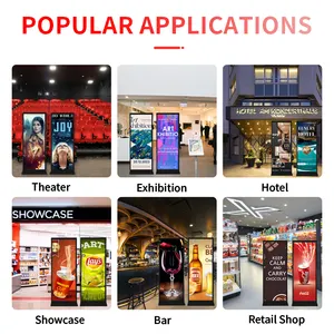 70 75 86 Inch Full Screen Lcd Indoor Poster Android Floor Standing Digital Signage Touchscreen Display Screen Kiosk Advertising