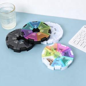 Wholesale OEM Small Portable PP Travel Organizer 7 Days Vitamin <b>Container</b> <b>for</b> <b>Tablets</b> Medicine Fish Oils Fancy Pill Box - Product Image 3