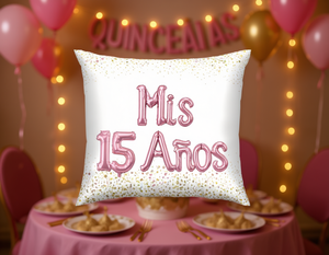 Palloncino in lamina rosa con scritta 'Mis 15 Anos' per decorazioni per adolescenti, festa dei 15 anni - Product Image 2