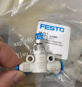 Valvola di Flusso Industriale Originale Festos GR-QS-6 193969 per Automazione, Tubo Aria 6mm, Regolabile Push-In, Valvola di Strozzamento Unidirezionale - Product Image 3