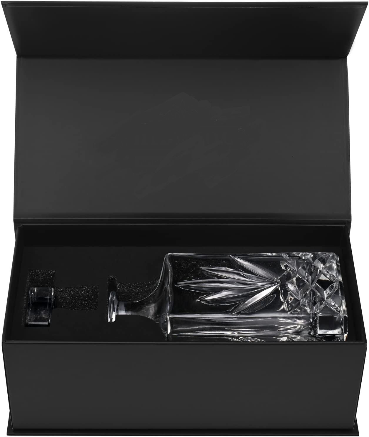 Whiskey Decanter with Glass Stopper Lead-Free Glass 25.3 oz/ 750ml Decanter