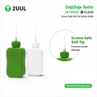 2UUL CL51/CL52 Flacon de solvant en plastique anti-rayures à pointe souple 50ml pour le nettoyage et l'élimination de la colle de cadre d'alcool pour la réparation de téléphones portables