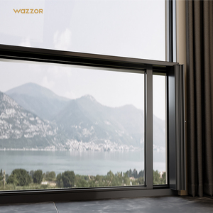 Wazzor cửa sổ ban công trượt dọc cách âm đa chức năng cửa sổ kính cường lực bằng nhôm nâng điện thông minh - Product Image 3