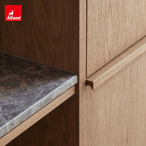 Armoire de cuisine AllandCabinet, style nordique Wabi Sabi Japandi, ferme, placage de chêne naturel, portes, garde-manger, rangement - Product Image 5