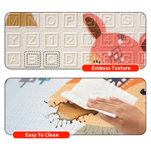 Alfombra plegable para gatear con patrón de tráfico y animales de dibujos animados para bebés, alfombra grande no tóxica ecológica para juegos de bebés - Product Image 2