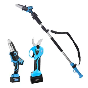 Battery Pole Operated Small Chainsaw Chain Saw Electric Powered Mini Chainsaw Blue 350W Anti-slip SUCA 2 Hours 4000 Rpm 0.88kgs
