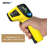 Termometer Tanpa Kontak Mestek 400 - Pengukur Suhu -50-400C - Pirometer Laser Digital Industri - Termometer Digital untuk Oven Pizza