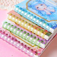 Buku Catatan Spiral Mini Tema Anime Peri Bunga 80GSM 70 Lembar Bergaris 4 Desain Saku Alat Tulis Sekolah Siswa Grosir