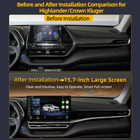 Pour Toyota Highlander / Crown Kluger 2022-2025, écran tactile Android 15,7 pouces, navigation CarPlay et Bluetooth multimédia 8+128 Go
