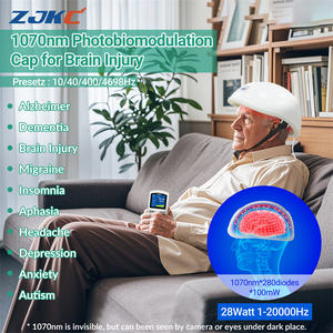 ZJZK helm infra merah 1070nm, helm terapi cahaya merah kesehatan otak untuk perawatan Stroke dan rehabilitasi neurologis - Product Image 3