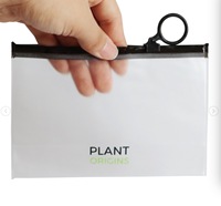 Sac à bijoux à fermeture éclair en PVC transparent givré personnalisable emballage de logo imprimé à fermeture éclair pour lunettes colliers de pierres précieuses