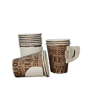 Gobelet à café en papier biodégradable à double paroi, personnalisable, de haute qualité, respectueux de l'environnement, avec poignée, 7 oz, pour le vin, la tequila - Product Image 1