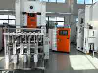 Machine automatique de fabrication de contenants en aluminium, presse à cadre en H de 80 tonnes, ligne de production avec PLC Mitsubishi