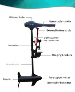 Motor fueraborda sin escobillas de 48V con refrigeración por agua, estilo frío, para kayak, embarcaciones inflables de plástico y barcos de 24V - Product Image 5