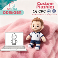 Prototypage rapide, peluche personnalisée de star du football français, fabrication détaillée pour les articles sportifs, conforme aux normes ASTM