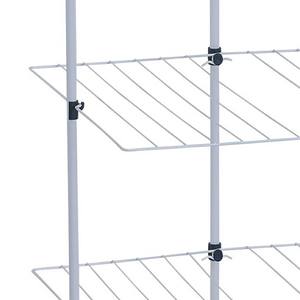 4 niveaux <span class=keywords><strong>40M</strong></span> support de séchage de vêtements en métal durable, cintre de séchage de vêtements avec roues - Product Image 2