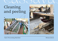 Lokaal gemaakte cassave garri-machine, garri-productielijn, cassave-schiller+vermaler+pers+garri-friteuse+zeef garri-machine