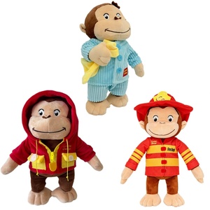 Peluche de Mono Curioso <span class=keywords><strong>George</strong></span>, Relleno de Algodón PP, Diseño Bordado en Malla, Suave para Niños Enfermos, Regalo de Cumpleaños - Product Image 2
