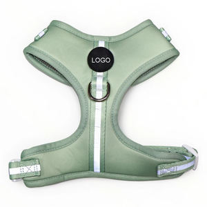 Diseñador personalizado de lujo cachorro Correa <span class=keywords><strong>Collar</strong></span> ajustable Reversible transpirable neopreno perro arnés conjuntos - Product Image 2