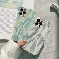 Coque en cuir 2020 motif peinture à l'huile de plumes, étui de téléphone à sublimation pour iphone 13 pro max, parure de couple mignonne