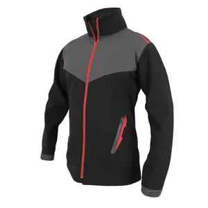 Oem Polyester Spandex Zwarte Mens Softshell Jas Duurzame Duurzaam Licht Gewicht Track Jacket