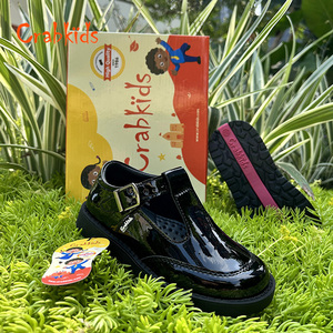 Crabkids Party Style School Student <strong>Flat</strong> Uniform Dress for Spring Patent <strong>Kids</strong> Designer Princess Design Girls New Leather Shoes - Product Image 5
