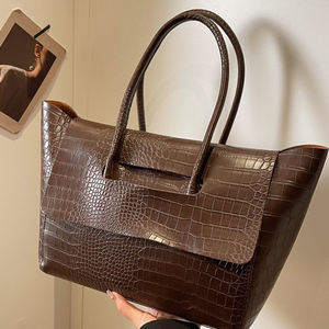 Большая женская сумка-тоут из искусственной кожи, 16 дюймов, новая модная модель <span class=keywords><strong>2026</strong></span> года, качественная, вместительная, дизайнерская, 40x26x12 см, на плечо - Product Image 1