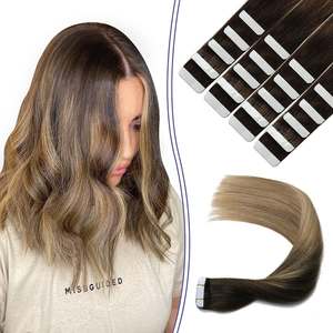 Extensiones de Cabello Humano con Cinta Adhesiva Doble, Cabello Virgen Sin Costuras 99jTape Ins, Negro Natural, Castaño Oscuro, Cabeza Completa para Mujeres, Proveedores - Product Image 6