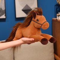 Peluches de chevaux super douces et adorables de 30 cm, 40 cm, 50 cm, promotion d'usine, peluches géantes, peluches de chevaux personnalisées