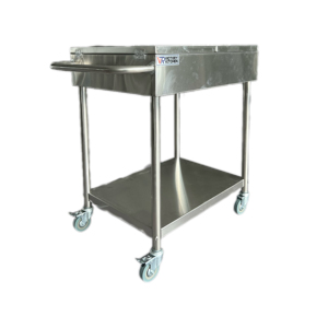 VICTORY KITCHEN High Quality Stainless Steel 2-Tier Modern Restaurant Hotel Kitchen Tea Food Serving <b>Cart</b> <b>Wheels</b> - Product Image 3