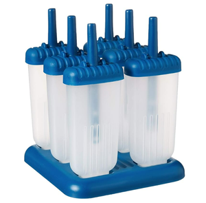 Groovy Popsicle Molds Plastic <strong>Ice</strong> Pops Reusable Sticks Drip-<strong>Guard</strong> Freezer Safe Dishwasher-Safe BPA-Free Blueberry - Product Image 1