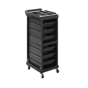 Carrito de Plástico para Salón, Rojo y Dorado, Ecológico, con 4 Ruedas, para Hotel, Gimnasio, Sala de Estar - Product Image 1