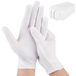 Gants en coton blancs pour femmes, personnalisables avec logo, 70 paires, pour les mains sèches, le sommeil et l'eczéma - Product Image 1